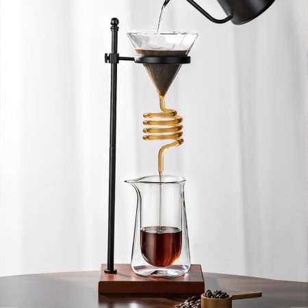Pour Over Set with Adjustable Stand and Double-Wall Glass Carafe