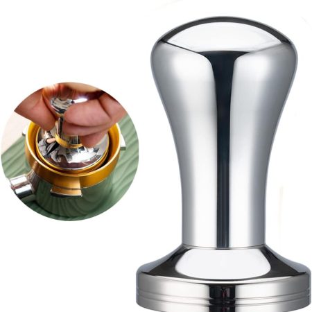 51mm Flat Base Coffee Tamper in Stainless Steel