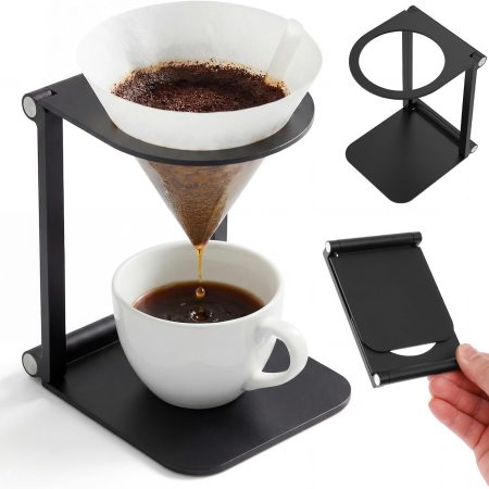 Foldable Aluminium Pour Over Stand for Cone and Flat Filters