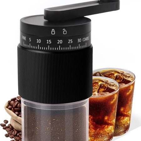 Quiet Manual Ceramic Burr Grinder, 35 Settings, 40g Capacity