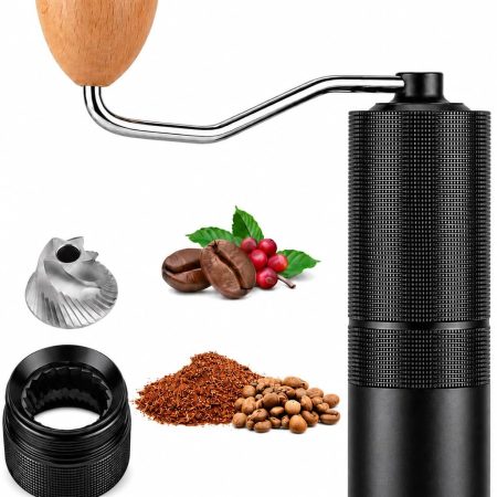 All-Metal Hand Grinder, 38mm Steel Burrs, 36+ Settings