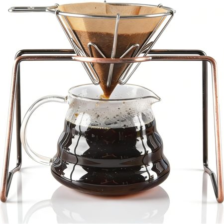 Metal Pour Over Stand with Integrated Filter Holder