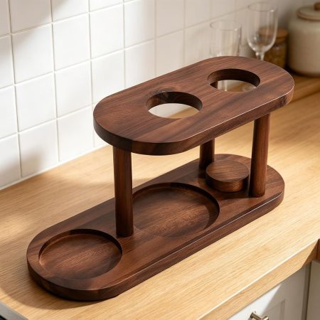 Solid Wood Pour Over Dripper Stand, 14.6 by 6.5 Inches