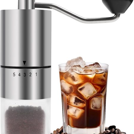 Hand-Crank Ceramic Burr Mill with 5 Adjustable Settings