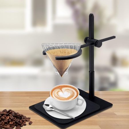 Height-Adjustable Glass Dripper Stand with Silicone Base